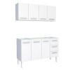 Cozinha de Aço Gabinete Para Pia 150cm com Armário Aéreo Vênus Cozimax Branco