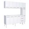 Cozinha Completa de Aço Gabinete Para Pia 180cm com Aéreo e Paneleiro Vênus Cozimax Branco
