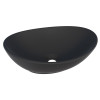 Cuba Para Banheiro Louça Oval 41x32x14cm Bali Cozimax Preto