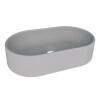 Cuba Para Banheiro Oval 43x25 Mármore Sintético Nimbus Cozimax Cinza