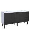 Gabinete de Aço Para Pia 200cm 4 Portas 4 Gavetas 192x91x52cm Juno Cozimax Preto
