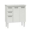 Gabinete Para Banheiro Aço Damasco Com Pés 80 Cozimax Branco