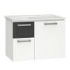 Gabinete Para Banheiro Aço Kiwi 60 Cozimax Branco/Preto