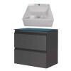 Gabinete Para Banheiro Gaia 60 Com Cuba Cubo Cozimax Preto