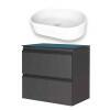 Gabinete Para Banheiro Gaia 60 com Cuba Nimbus Cozimax Preto