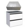 Gabinete Para Banheiro Gaia 60 com Cuba Prisma Cozimax Branco
