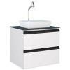 Gabinete Para Banheiro Aço Gaia 60 com Cuba Louça Linea Cozimax Branco