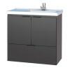 Gabinete Para Banheiro Madeira Lis 60 Com Lavatório Cozimax Preto