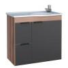 Gabinete Para Banheiro Com Pia Margarida Cozimax Tamarindo/Preto