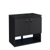 Gabinete Para Banheiro Aço 2 Portas 60x59x36cm Sem Cuba Baru 60 Cozimax Preto