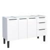 Gabinete de Aço Para Pia 140cm 3 Portas 3 Gavetas Júpiter Cozimax Branco