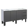 Gabinete de Aço Para Pia 160cm 3 Portas 3 Gavetas Júpiter Cozimax Preto