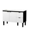 Gabinete Para Pia de Cozinha 120cm Madeira Colibri Cozimax Preto/Branco