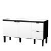 Gabinete Para Pia de Cozinha 150cm Madeira Colibri Cozimax Preto/Branco