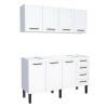 Cozinha Completa Gabinete Para Pia 160 e Armário Aéreo Juno/Apolo 4 Gavetas Cozimax Branco