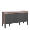 Gabinete Para Pia 160cm Cozinha Madeira Flamingo Cozimax Preto/Tamarindo