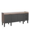 Gabinete Para Pia 200cm Madeira Flamingo Cozimax Preto/Tamarindo