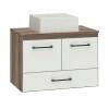 Gabinete Para Banheiro Hibisco Com Cuba Fit Cozimax Tamarindo/Branco