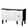 Gabinete Para Pia de Cozinha 120cm Madeira 114X79X51cm Colibri Cozimax Preto/Branco