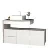 Gabinete com Extensor e Cuba Cubo Aimoré Cozimax Branco/Calcare