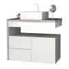 Gabinete Para Banheiro Aimoré 70 Com Cuba Cubo Cozimax Branco/Calcare