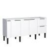 Gabinete De Madeira Para Pia De Cozinha 180cm Cisne Cozimax Branco