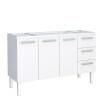 Gabinete de Aço Para Pia de 150cm Vênus 3 Gavetas Cozimax Cozimax Branco