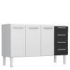 Gabinete de Pia 160 Vênus Flat 4G Cozimax Branco/Preto
