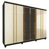 Guarda Roupa Casal Com LED 273cm x 240cm Absolut Reflecta Gelius Grafite/Off White