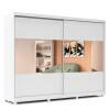Guarda Roupa Grande 2 Portas com Espelho 100% MDF 278x239x63 Apolo Gelius Branco
