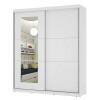 Guarda Roupa Caribe Com Espelho Mirarack Branco