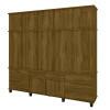 Guarda Roupa 5 Portas Diamante 2.4 Fabrimoveis Imbuia