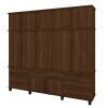 Guarda Roupa 5 Portas Diamante 2.4 Fabrimoveis Noce