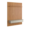 Home Painel Ripado Pequeno 138x180cm Para TV 50 Antares 1.4 Patrimar Cinamomo/Off White