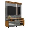 Estante Home Sala Pequeno 136cm Para TV 55 Pol Berlim Lukaliam Cinza/Tauari