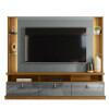 Estante Home Para TV 70 Polegadas 207cm Bilbao Lukaliam Freijo/Cinza Perolizado