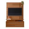 Rack Painel Home 136cm Para TV 60 Polegadas Chicago Lukaliam Jequitiba Ripado 3D