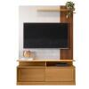 Rack Painel Home 136cm Para TV 60 Polegadas Chicago Lukaliam Tauari/Off White 