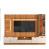 Estante Home Com Torre e Cristaleira 270cm TV 75 Pol Atenas Lukaliam Jequitiba/Off White