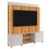 Estante Home Rack Painel Para TV 75 Pol 183cm Florença Lukaliam Off White/Freijo