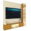 Home Com Cristaleira Para TV 65 Pol Com LED 191cm Luminare Gelius Off White/Naturale
