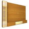 Home Com Cristaleira Para TV 85 Pol Com LED 255cm Luminare Gelius Naturale 