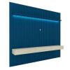 Home Ripado Para TV 85 Polegadas Com LED 230x250 Nobre Gelius Azul/Off White