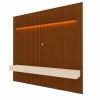 Home Ripado Para TV 85 Polegadas Com LED 230x250 Nobre Gelius Castanho/Off White