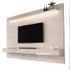 Home Painel Para TV 85¨ Com LED 218cm 3 Gavetas Norton 2.2 EDN Off White