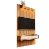 Home Painel Ripado TV 55 Com LED Sala 140cm Trevi 1.4 EDN Cedro/Cedro Off White