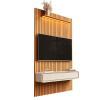 Home Painel Ripado TV 55 Com LED Sala 140cm Trevi 1.4 EDN Cedro/Off White