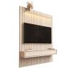 Home Painel Ripado TV 75 Com LED Sala 184cm Trevi 1.9 EDN Off White