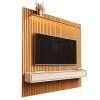 Home Painel Ripado TV 85 Com LED Sala 230cm Trevi 2.3 EDN Cedro/Off White