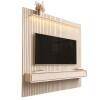 Home Painel Ripado TV 85 Com LED Sala 230cm Trevi 2.3 EDN Off White